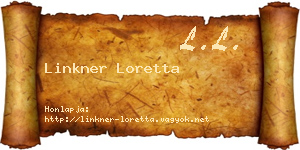 Linkner Loretta névjegykártya